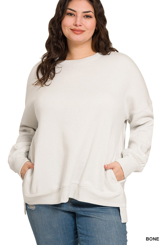 Bone Hi-Low Plain Jane Sweatshirt