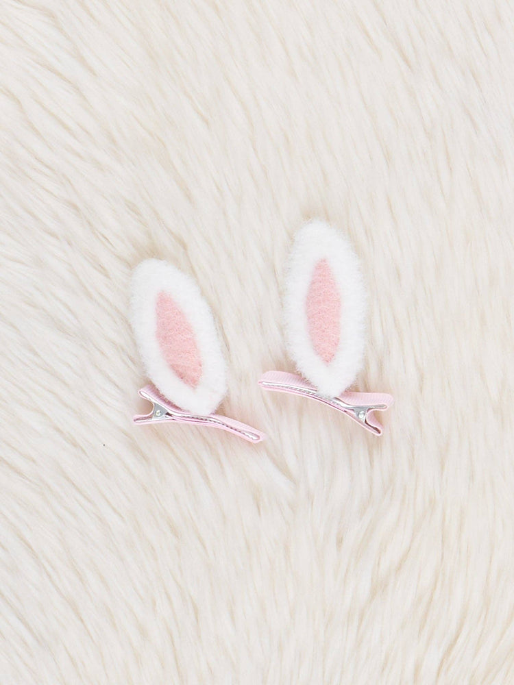 Pink Bunny Ear Clips ONE LEFT