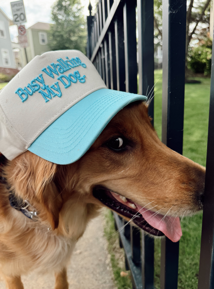 Busy Walking My Dog Trucker Hat