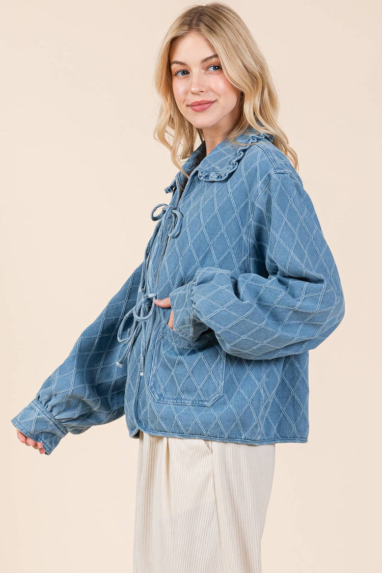 Quinn Quilted Denim Jacket