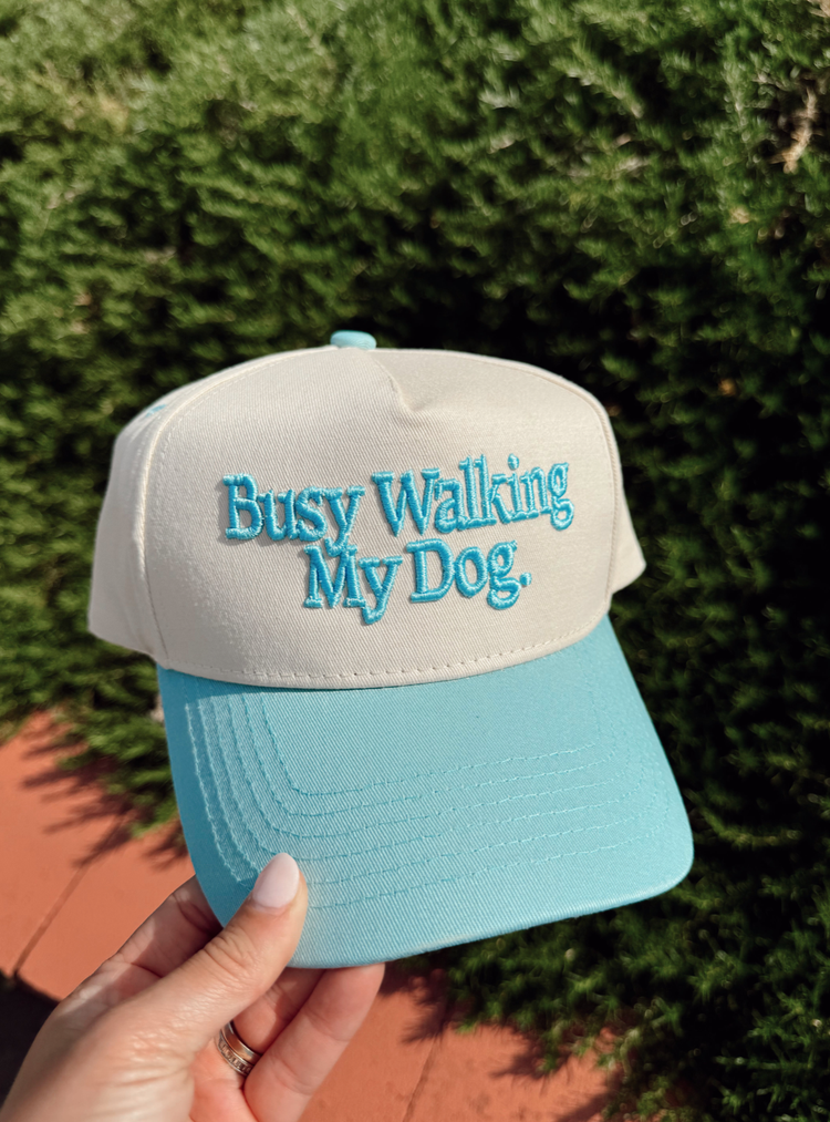 Busy Walking My Dog Trucker Hat