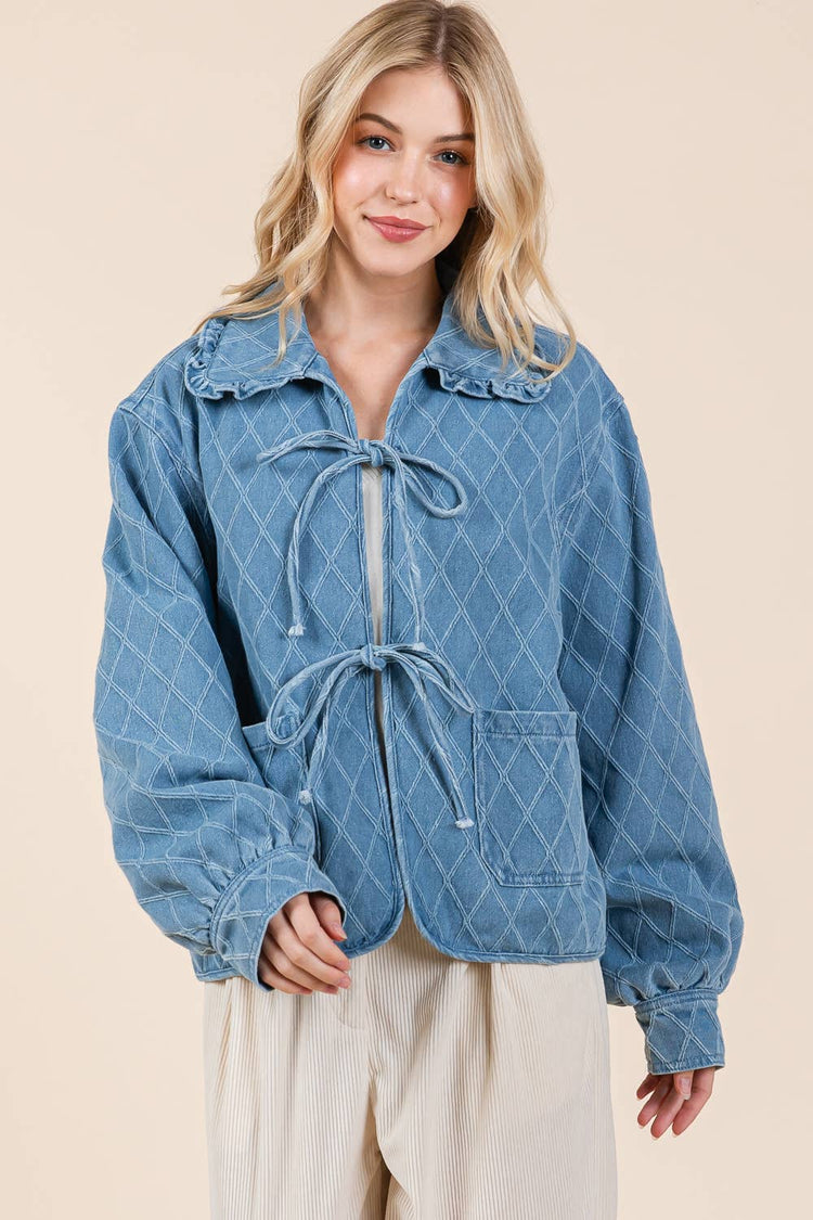 Quinn Quilted Denim Jacket