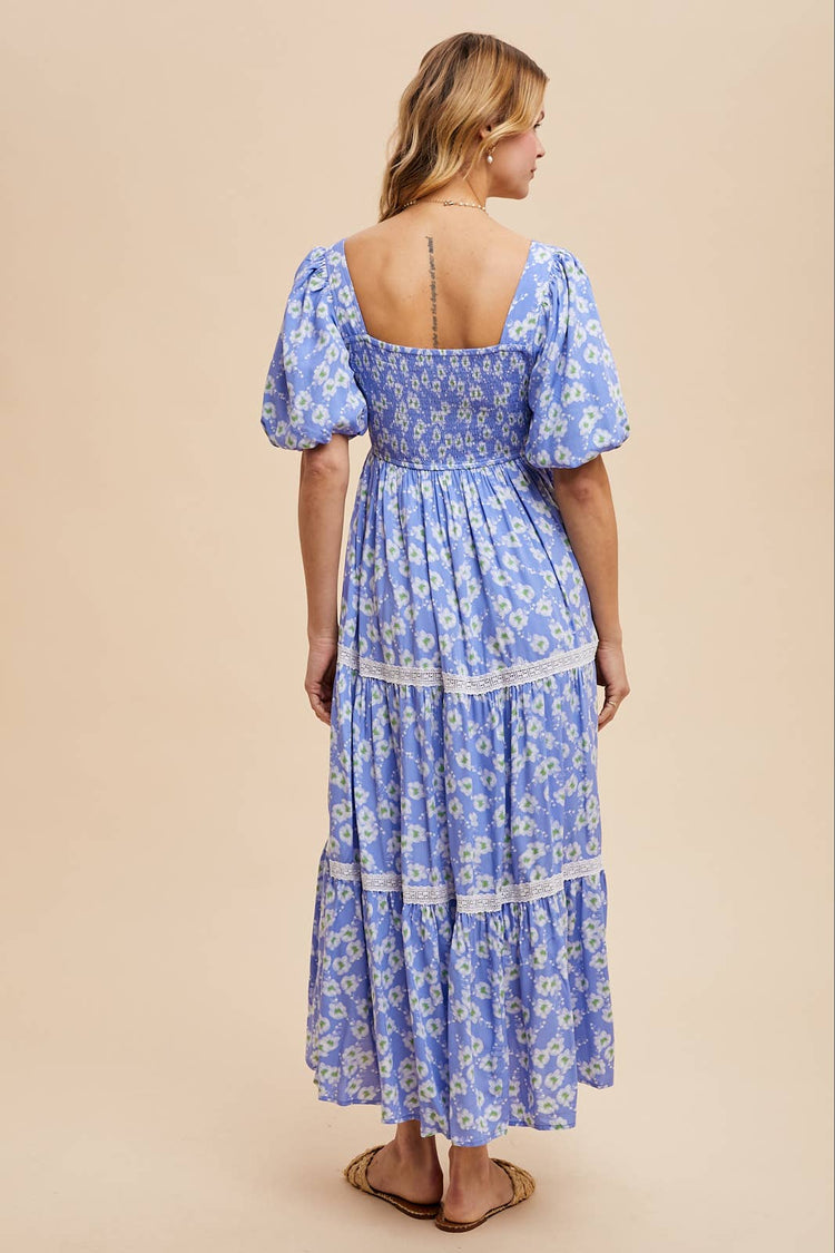 Eden Floral Square Neck Maxi