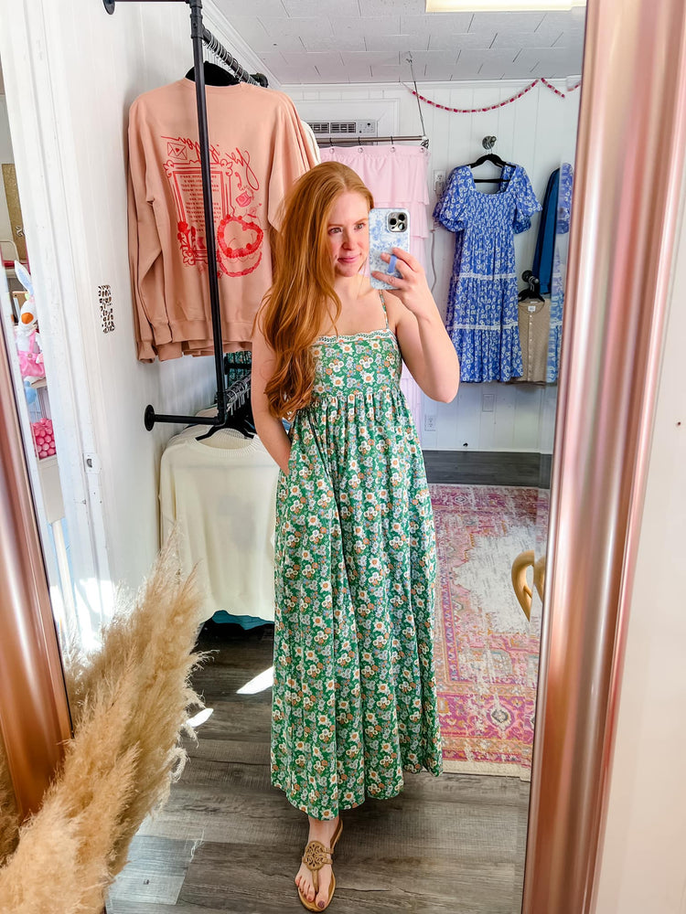 Floral Tie Maxi Dress