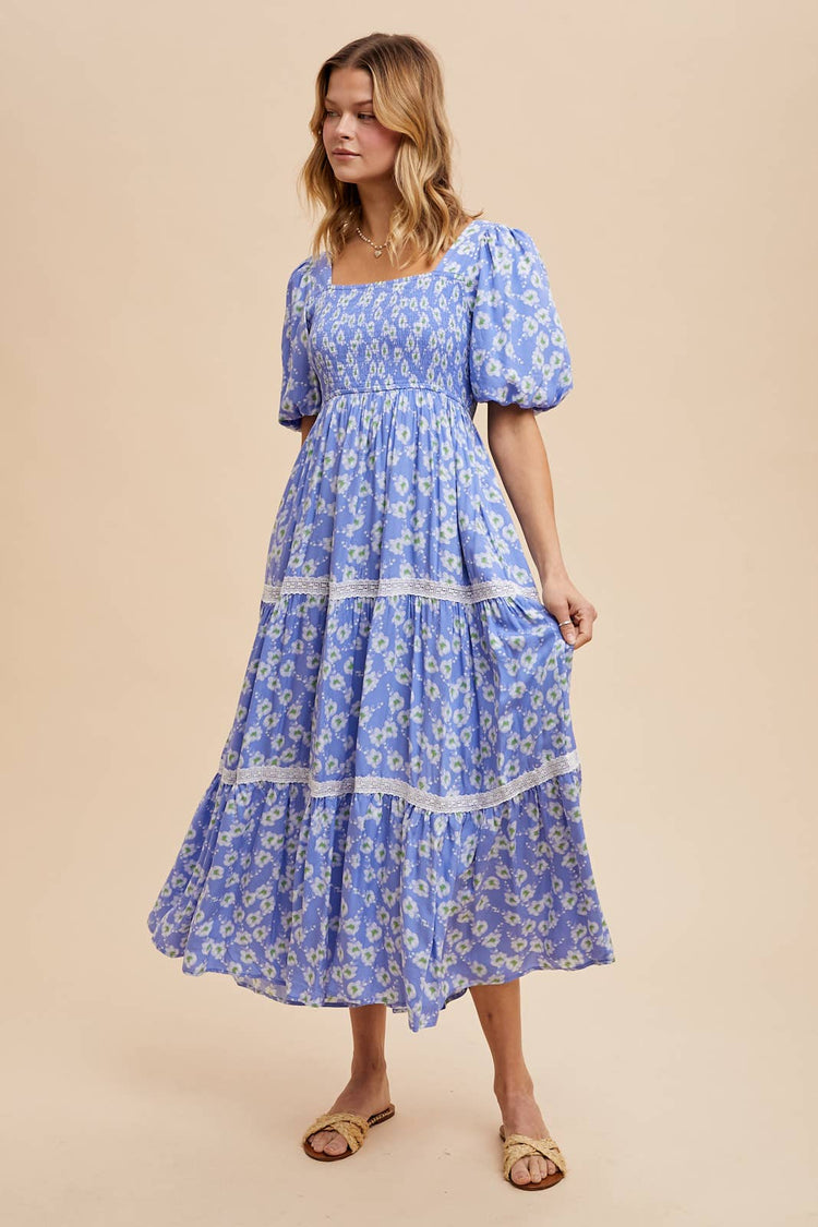 Eden Floral Square Neck Maxi