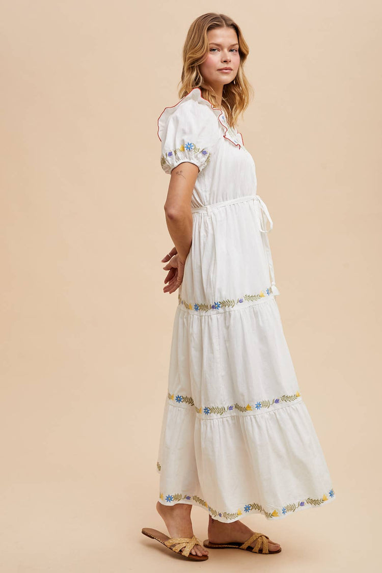 Chloe Embroidered Maxi Dress