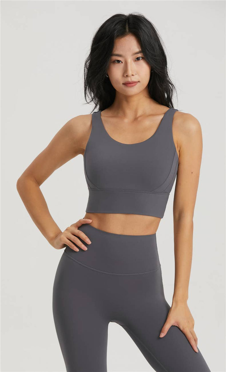 Grey U-Back Sports Bra ONE SMALL LEFT