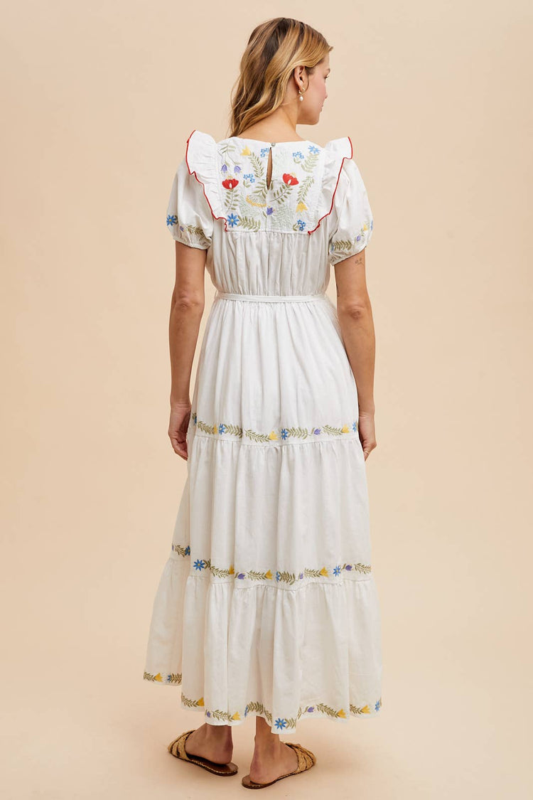 Chloe Embroidered Maxi Dress