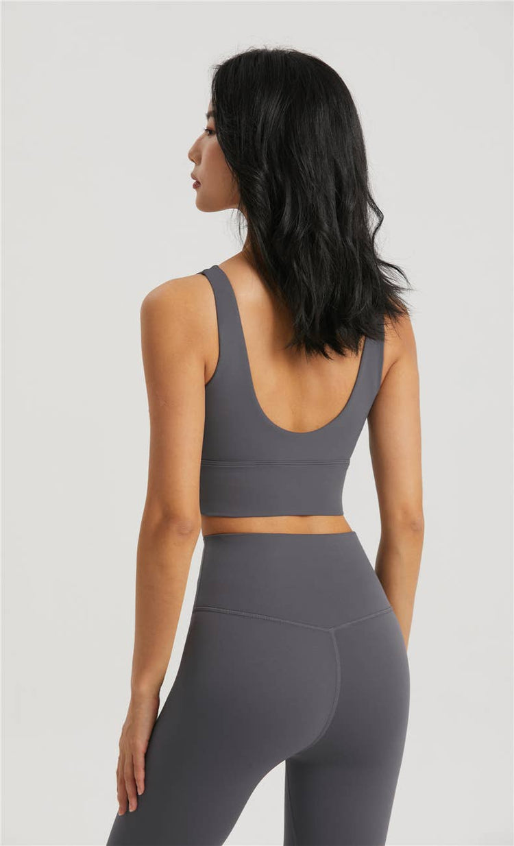 Grey U-Back Sports Bra ONE SMALL LEFT