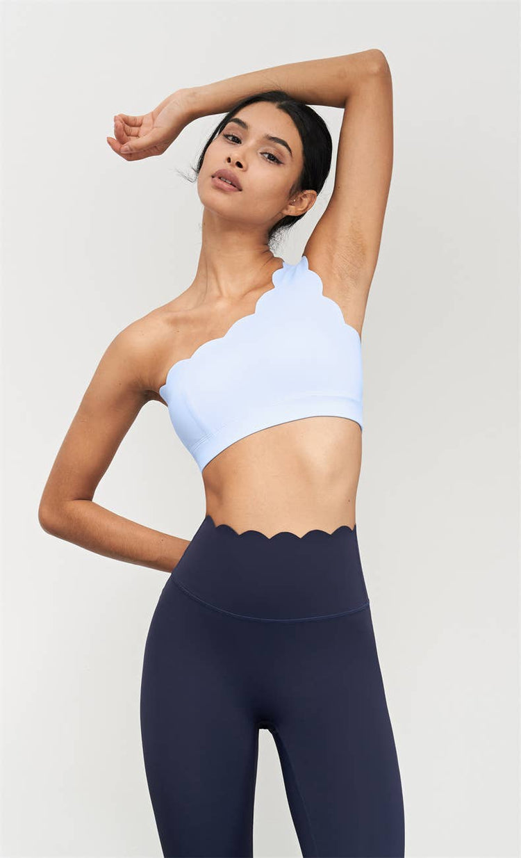 Ice Scalloped Sports Bra