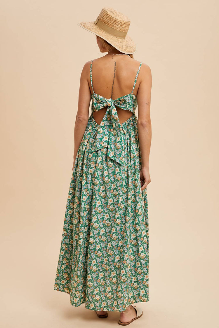 Floral Tie Maxi Dress