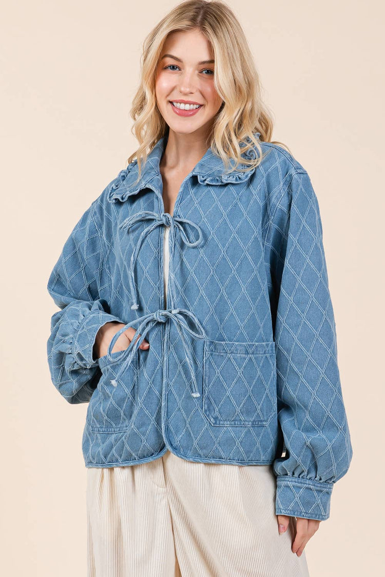 Quinn Quilted Denim Jacket