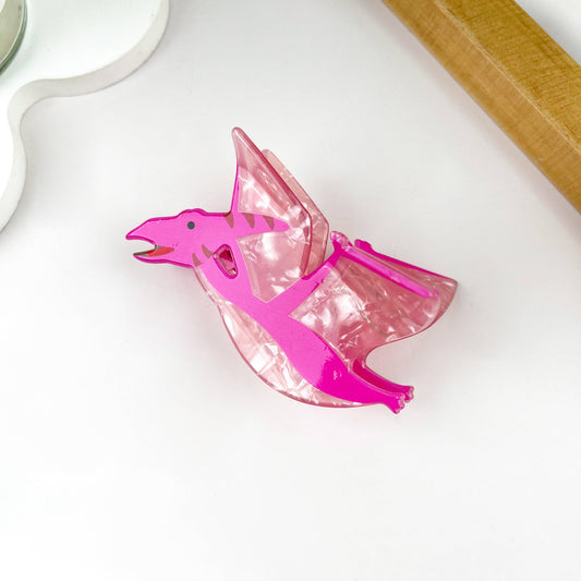 Dinosaur Pink Hair Clip