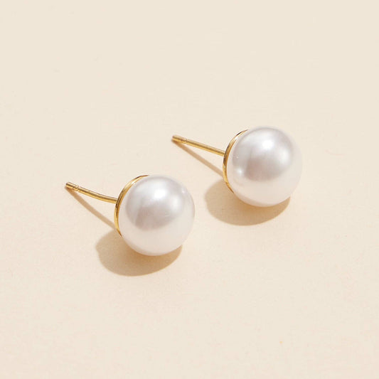 10mm Classic Extra Large Pearl Stud Earrings