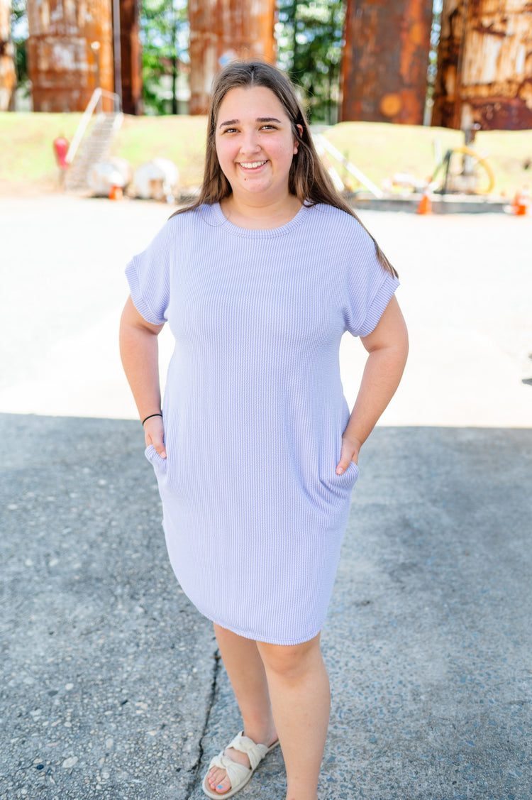 Urban Ribbed Mini Dress LAVENDER