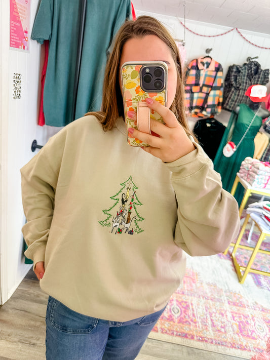 Cat Christmas Tree Sweatshirt