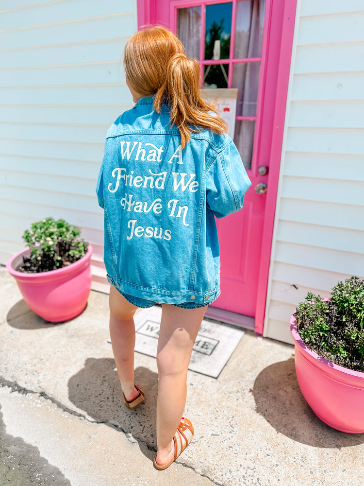 What a Friend In Jesus Denim Jacket