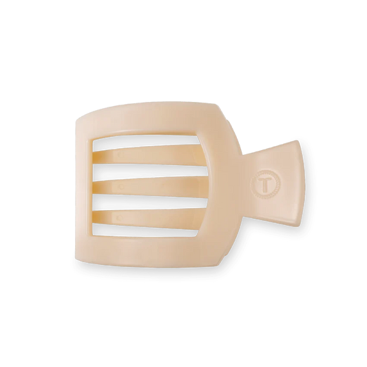 Teleties Almond Beige Small Flat Square Clip