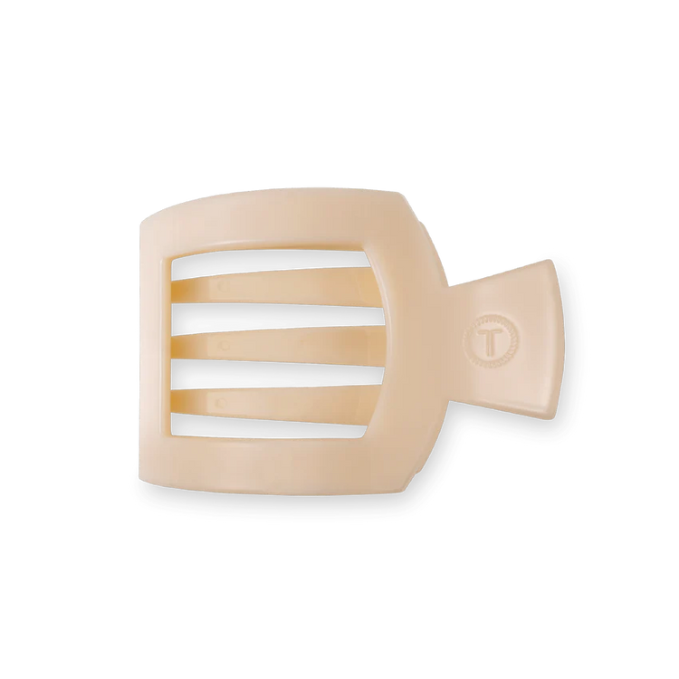 Teleties Almond Beige Small Flat Square Clip