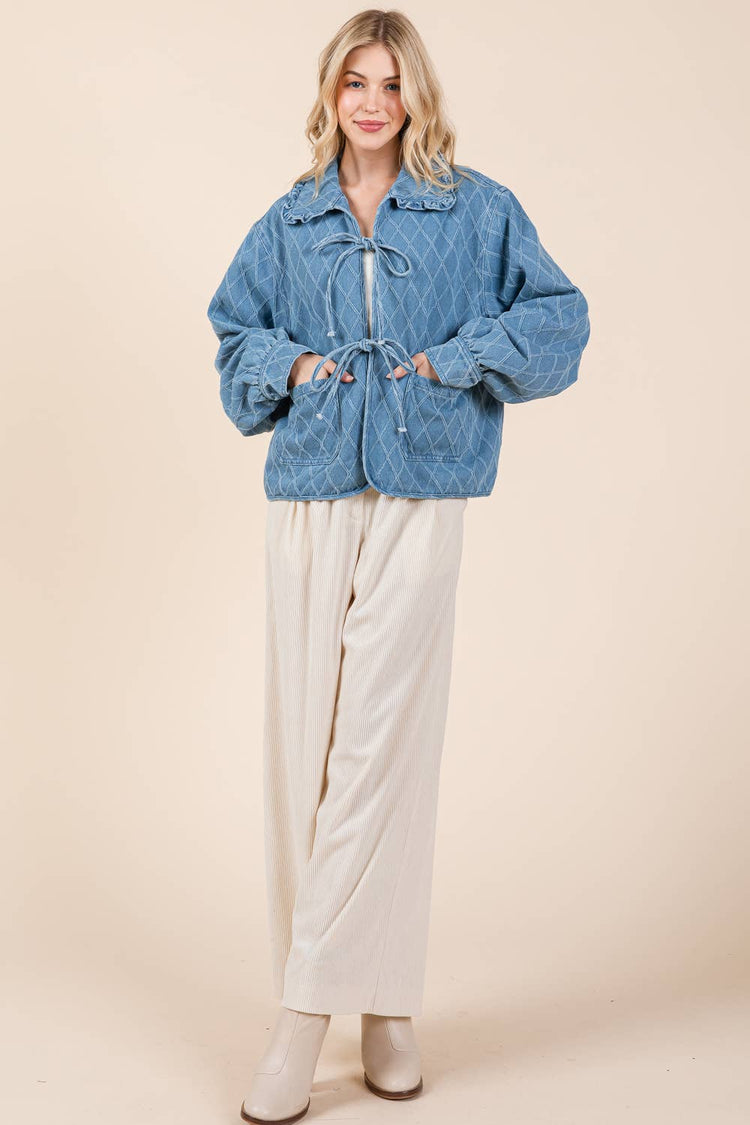 Quinn Quilted Denim Jacket