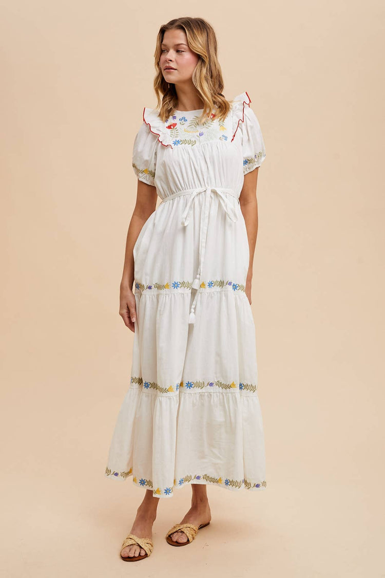 Chloe Embroidered Maxi Dress