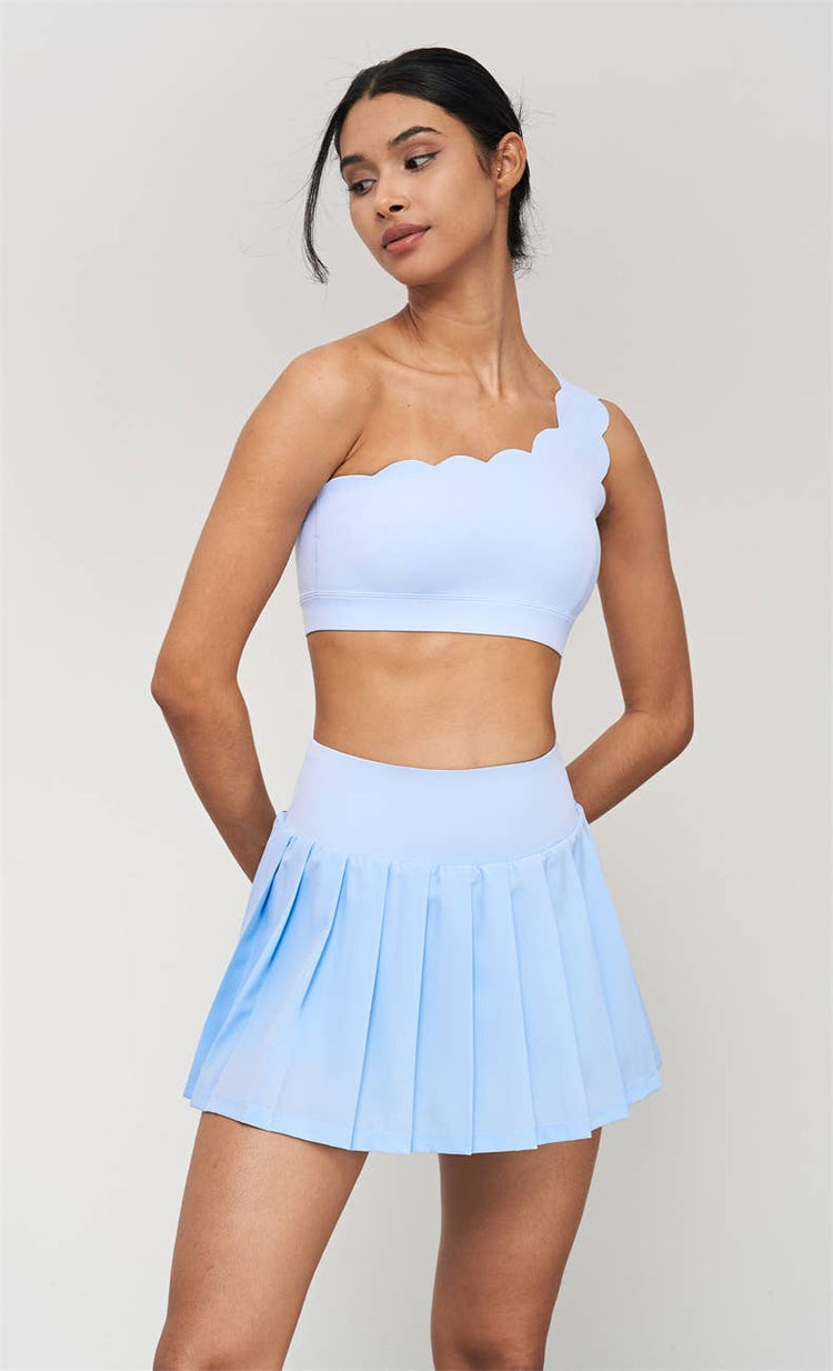 Ice Scalloped Sports Bra