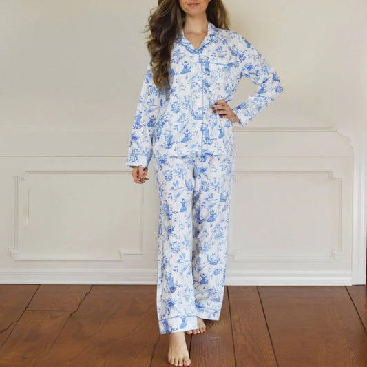 12 Days Toile Flannel PJ Set ONE XS/S LEFT