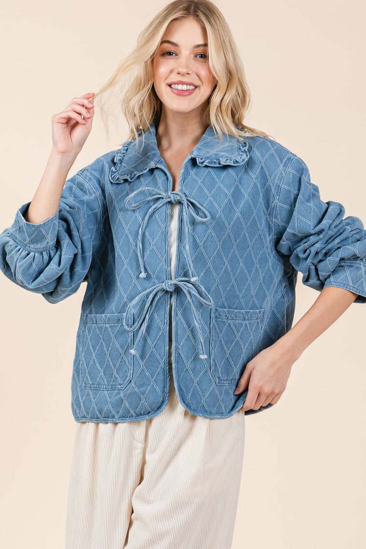 Quinn Quilted Denim Jacket